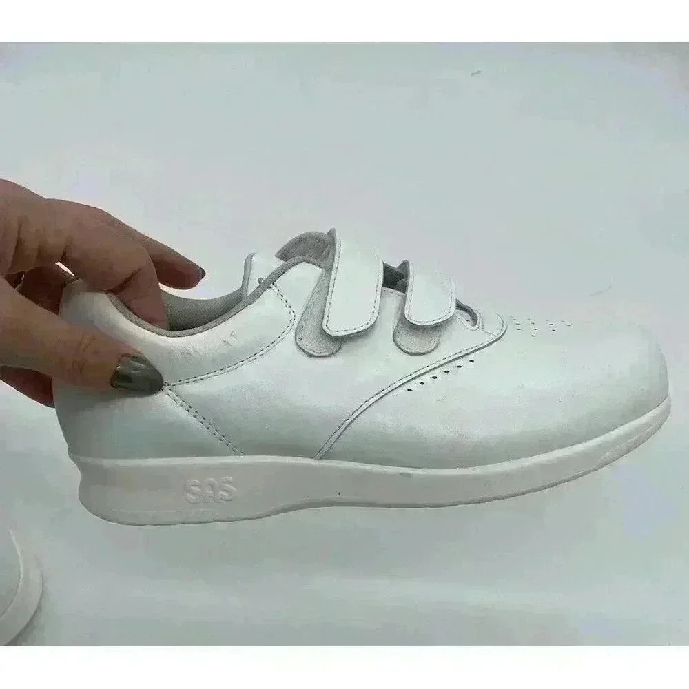 SAS Me Too Womens Size‎ 6.5W White Leather Walking Shoes